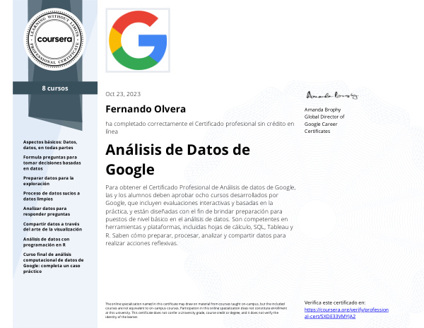 Miniatura del certificado: Certificado Final — Fernando Olvera